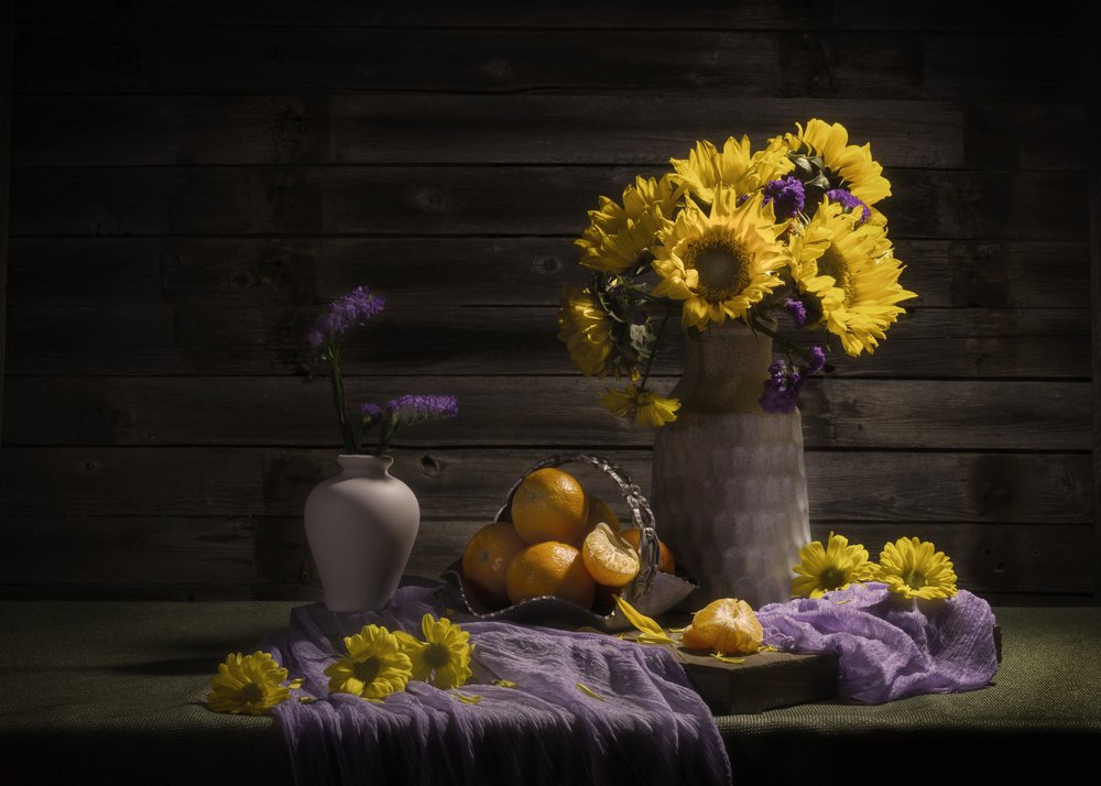 Girassóis melancólicos e tangerinas de Anna Qu