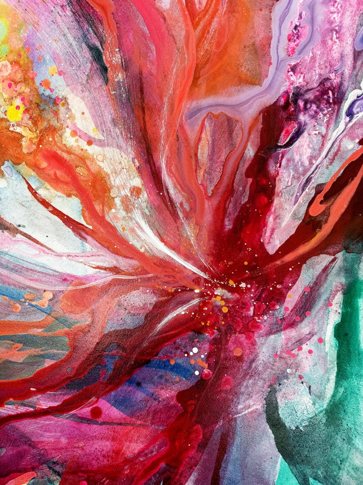 Flor abstrata vibrante de Anna Viklund