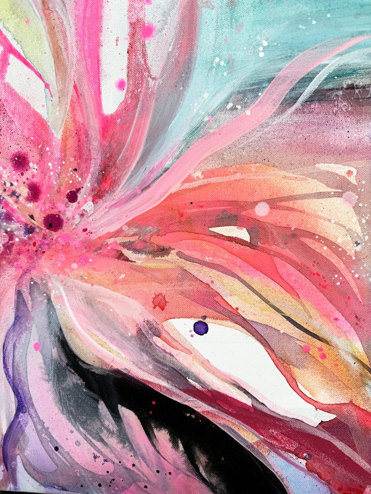 Flor abstrata vibrante de Anna Viklund