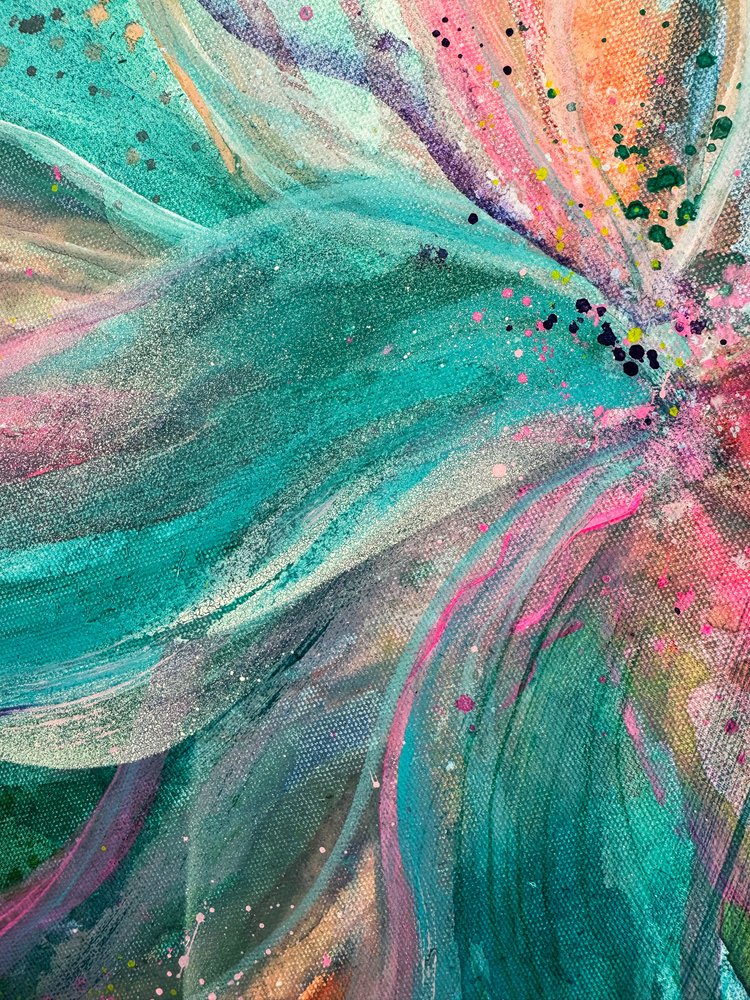 Flor abstrata vibrante de Anna Viklund