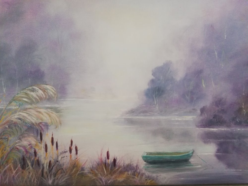 Barco a remos do Lago Misty de Annette Armitage
