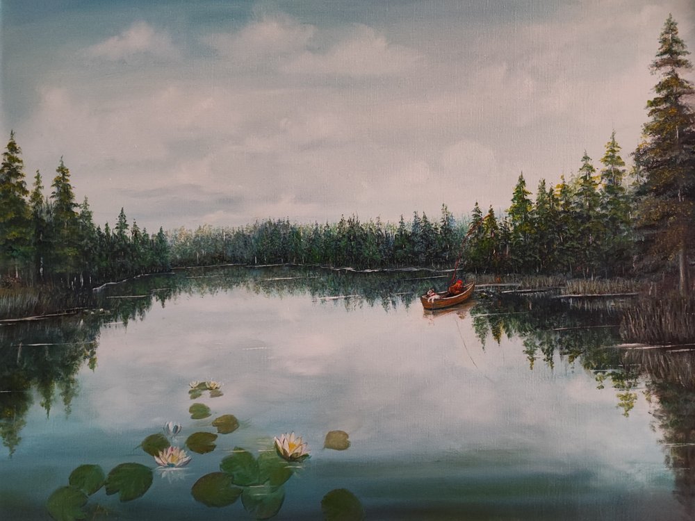 Pesca no Lago Tranquilo de Annette Armitage