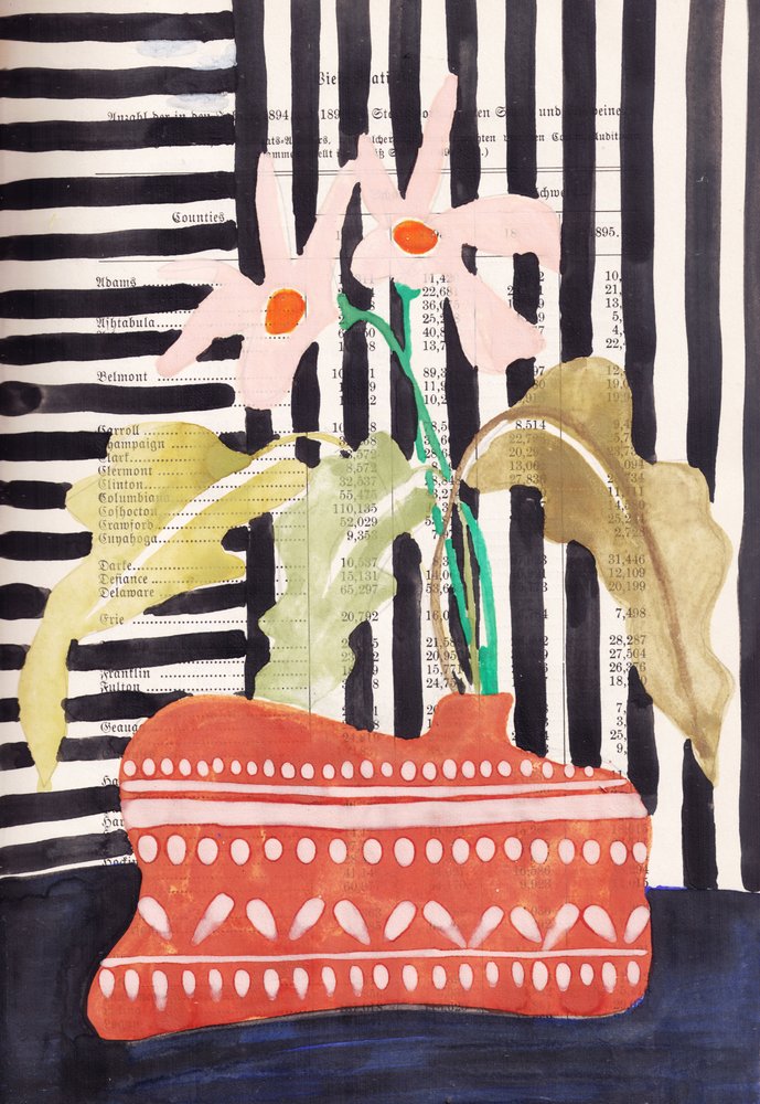 Natureza morta floral abstrata de Annick