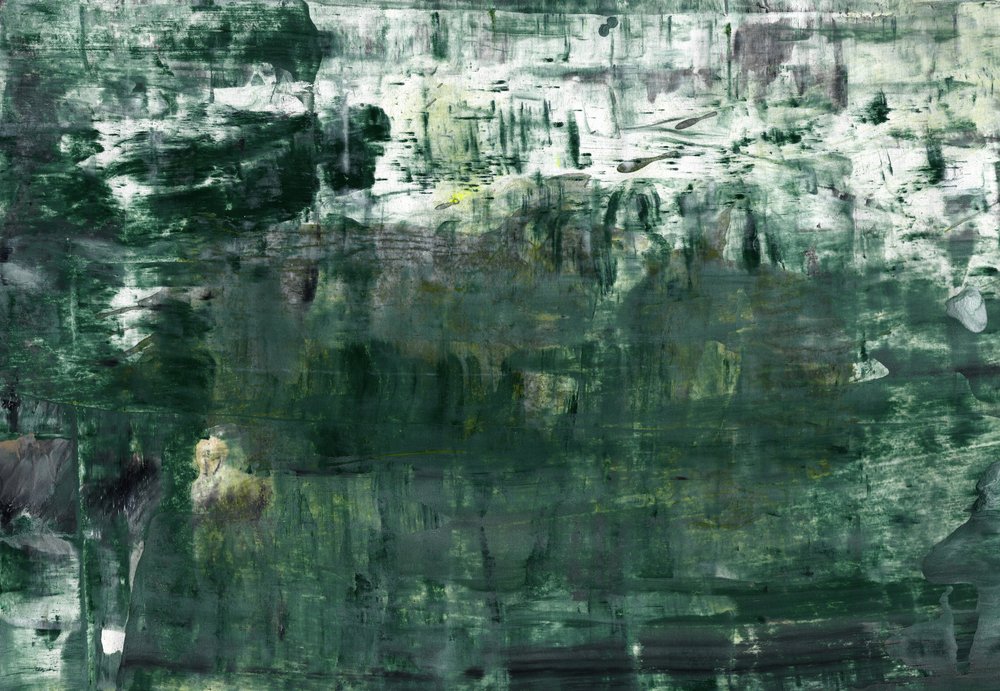Camadas abstratas em verde escuro de Annick