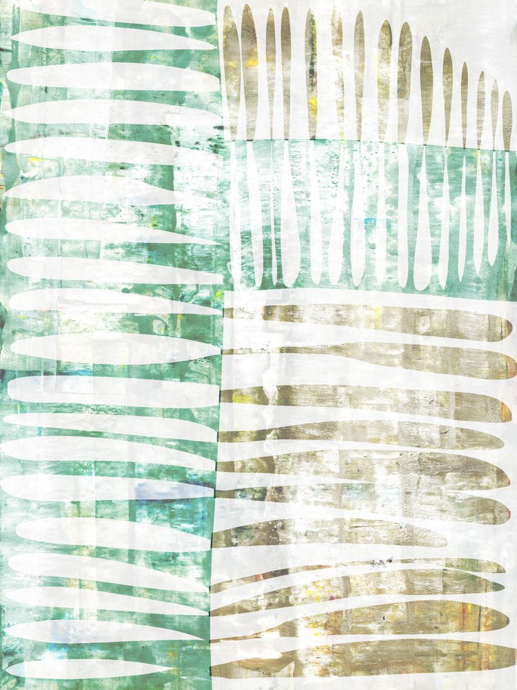 Geometria Orgânica em Azul-petróleo de Annick
