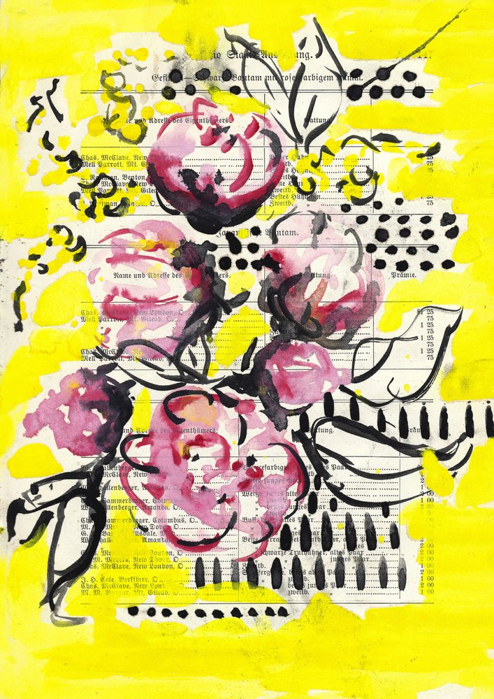 Flores rosa vibrantes de Annick