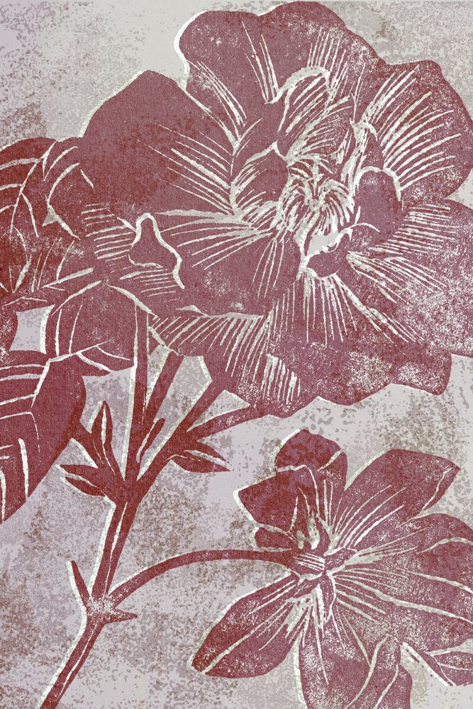 Flores rústicas em tom de castanho-avermelhado de Apostrofo Design