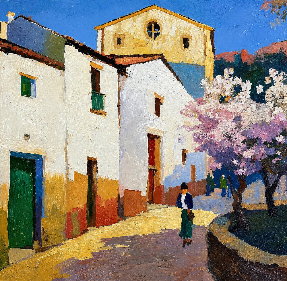 Rua da Aldeia em Flor de Avanesova Elena
