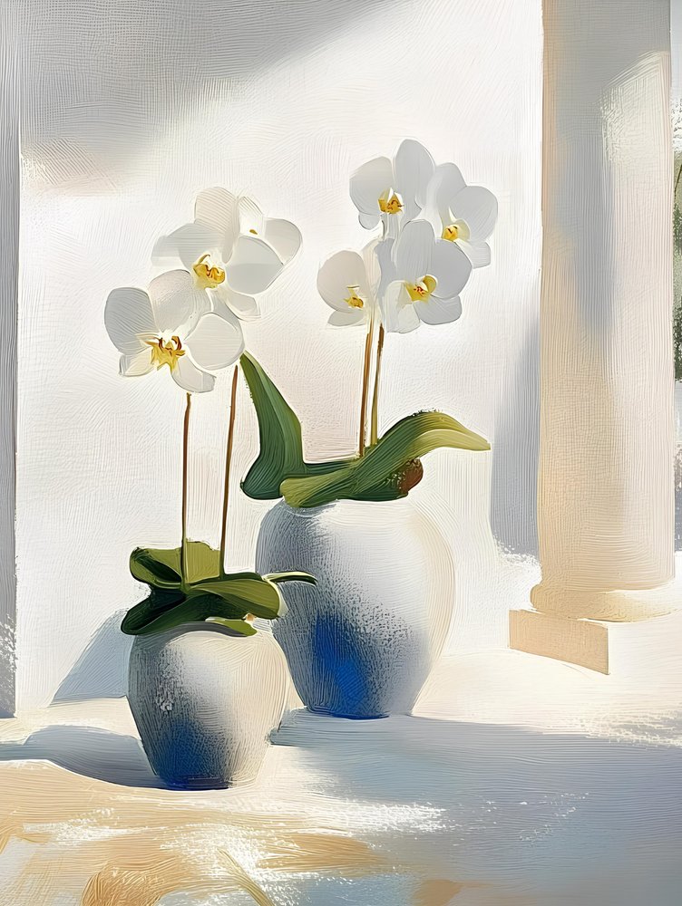 Orquídeas brancas elegantes de Avanesova Elena