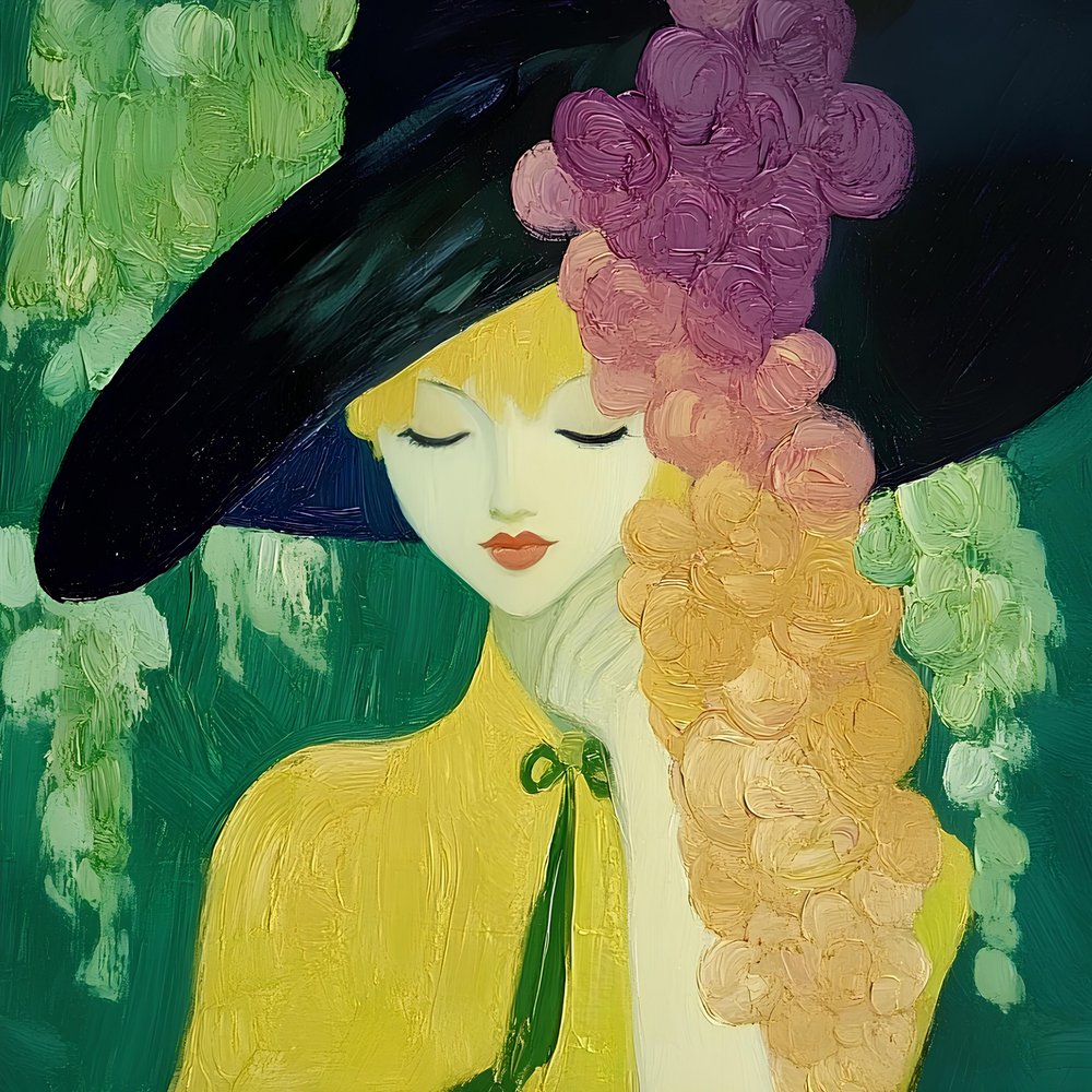 Mulher elegante em plena floração de Avanesova Elena