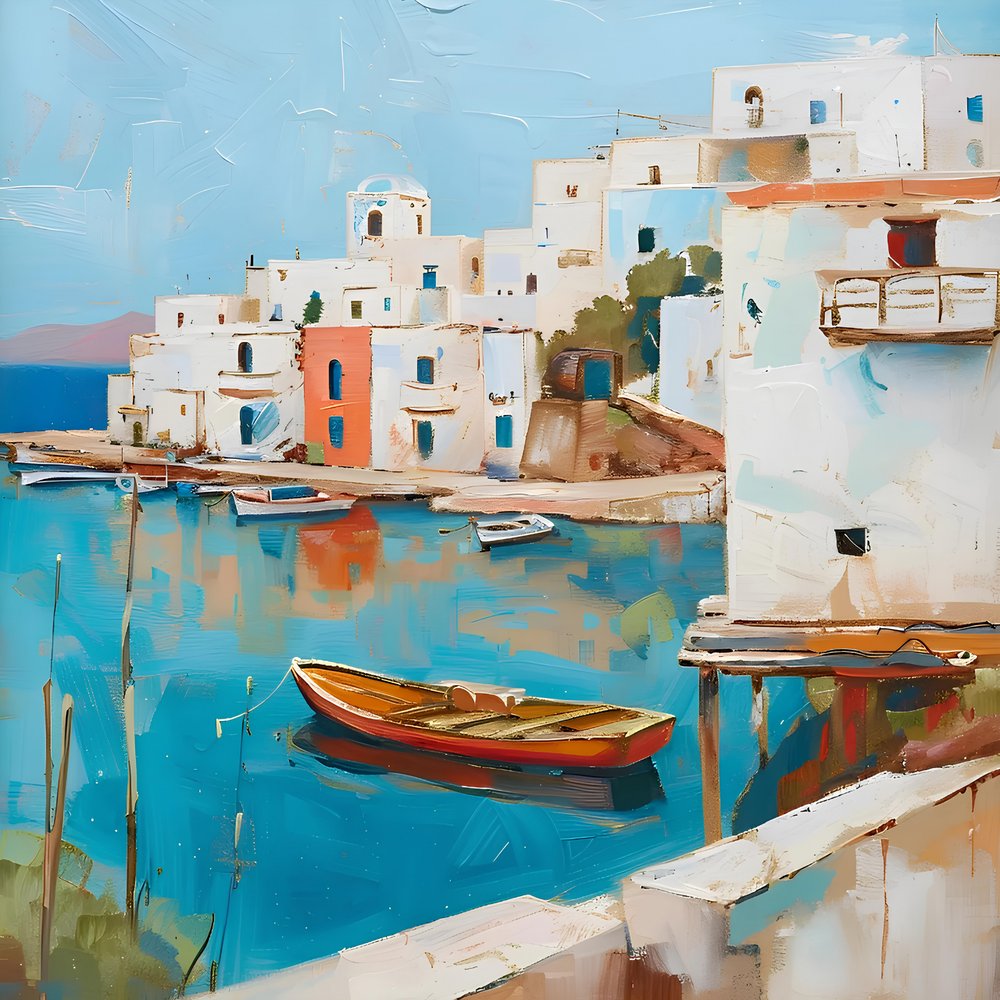 Cidade portuária do Mediterrâneo de Avanesova Elena
