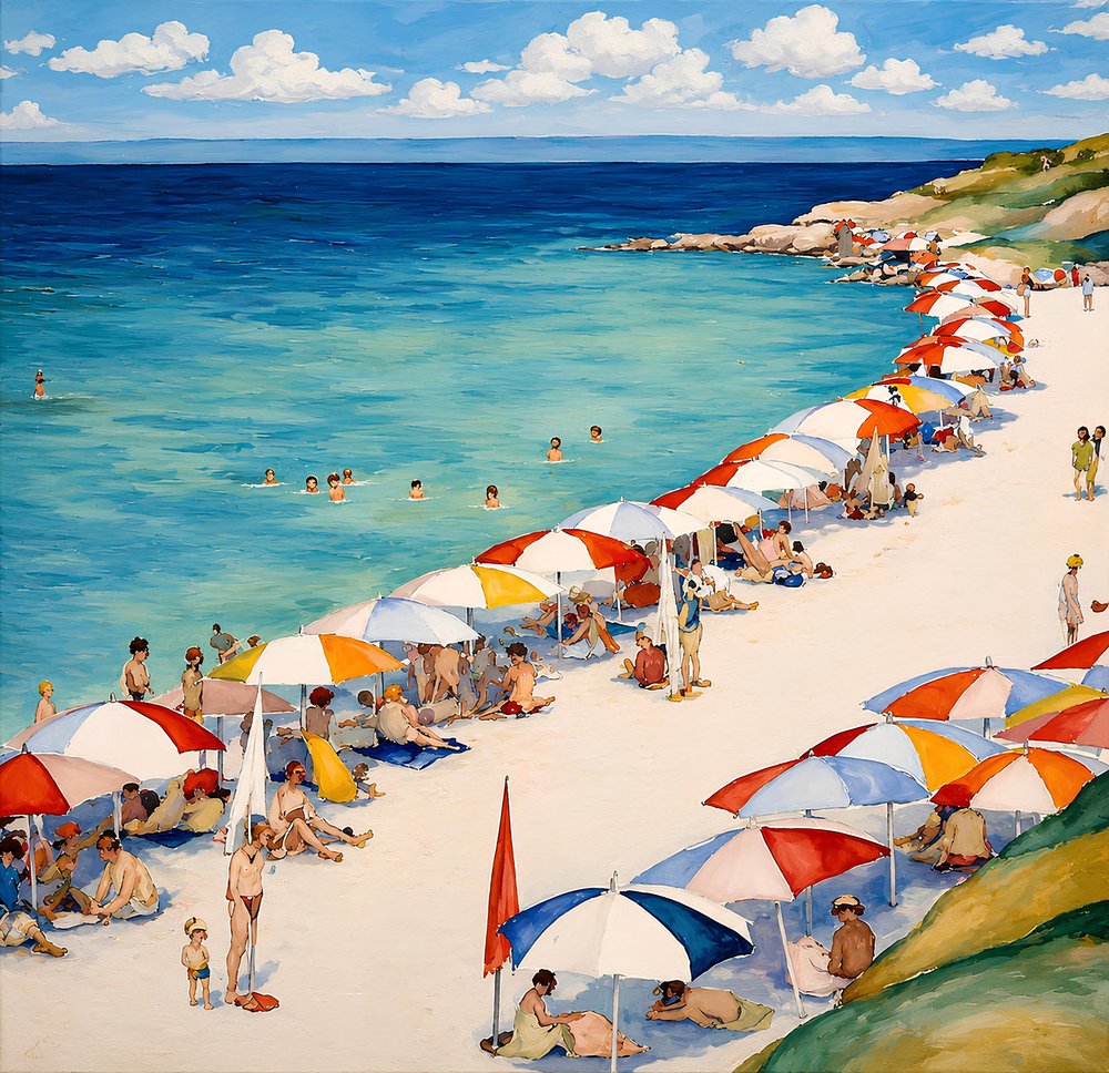 Um dia de sol na praia de Avanesova Elena