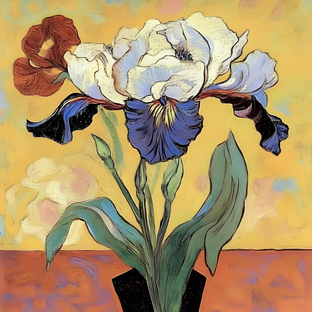 Flores de íris vibrantes de Avanesova Elena