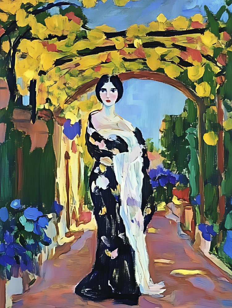Mulher sob o arco amarelo de Avanesova Elena