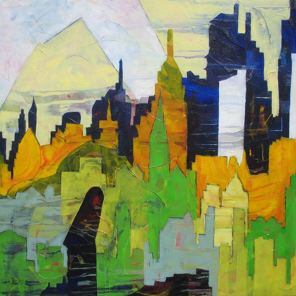 Camadas abstratas de paisagens urbanas de Barbara Piatti