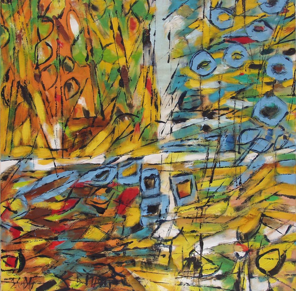 Paisagem abstrata vibrante de Barbara Piatti