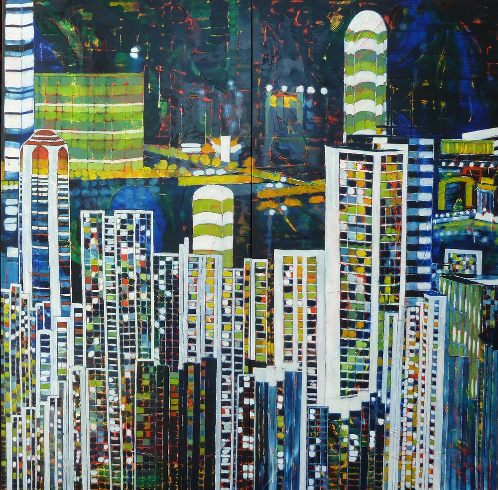Noite animada na cidade de Barbara Piatti