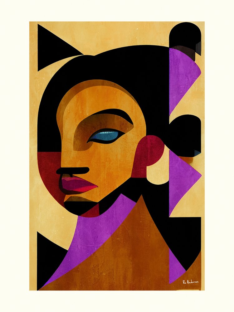 Mulher Geométrica Abstrata de Bo Anderson