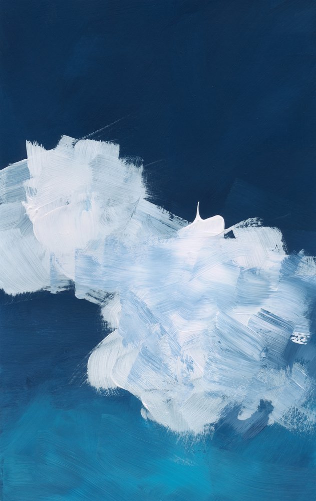 Paisagem abstrata de nuvens azuis de Bronwyn Baker