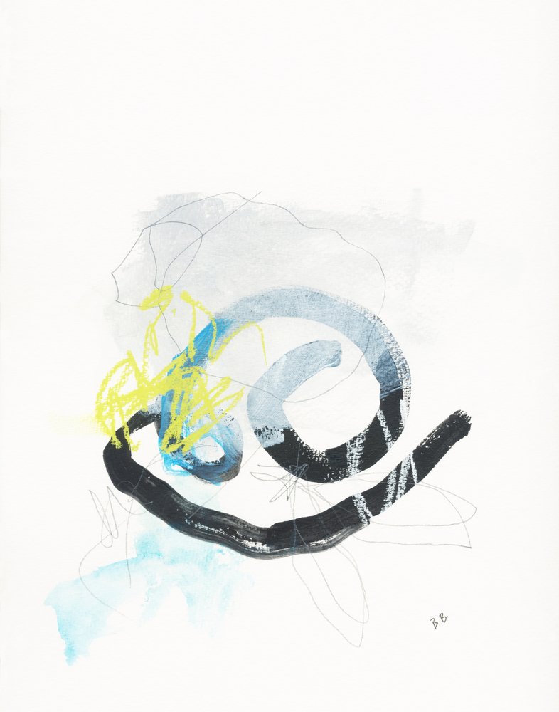 Espirais abstratas dinâmicas de Bronwyn Baker