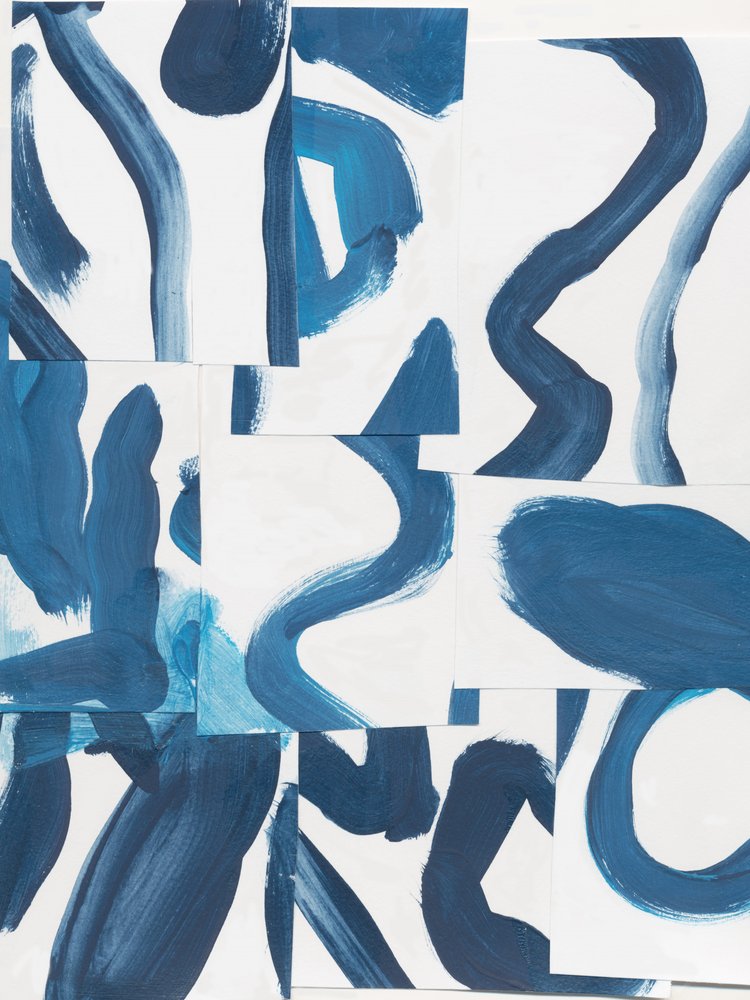 Abstrato em Azul Dinâmico de Bronwyn Baker