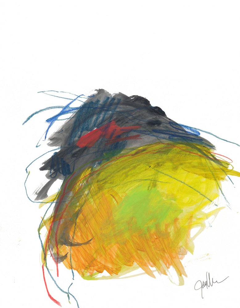 Pinceladas abstratas vibrantes de Bronwyn Baker