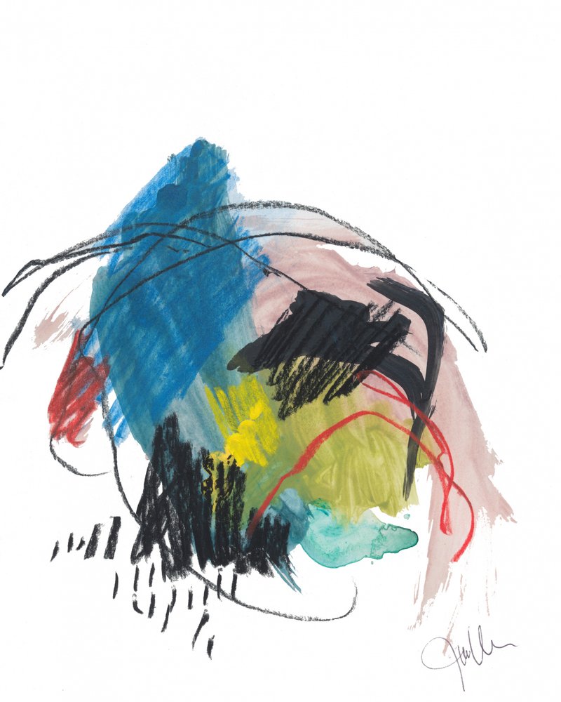 Pinceladas abstratas vibrantes de Bronwyn Baker