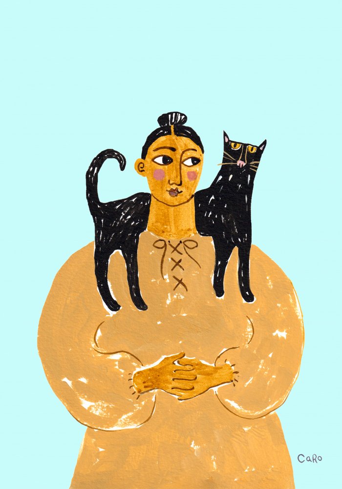Gato da Arte Popular de Caroline Roberts