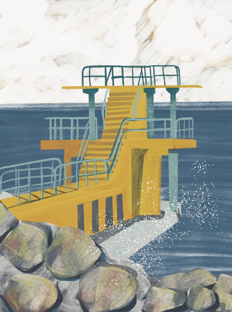 Plataforma de Mergulho do Oceano Amarelo de Charlotte Trudgett