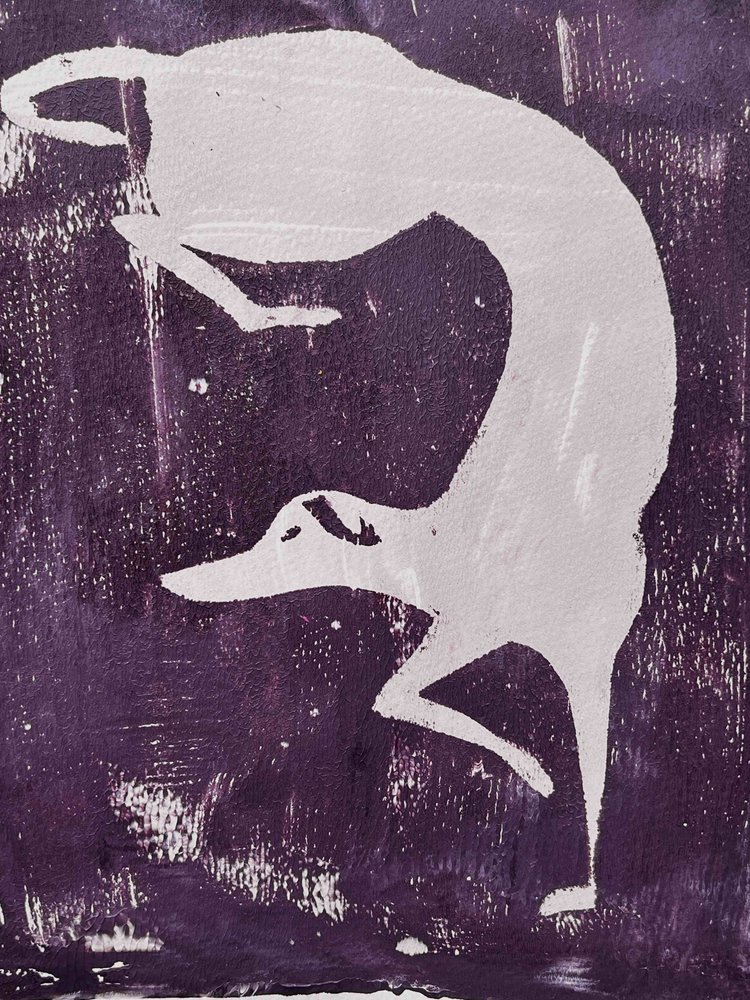 Greyhound Branco Dinâmico de Christina Misuro