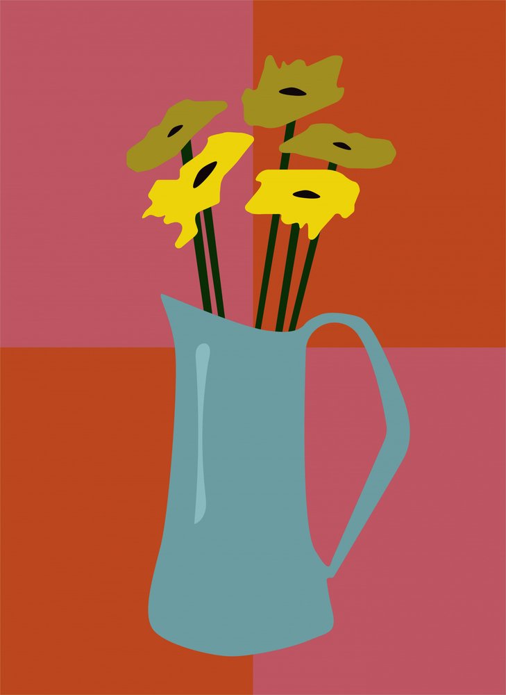 Flores num vaso de Christina Misuro