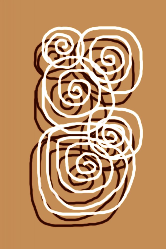 Espirais abstratas onduladas de Christina Sillen