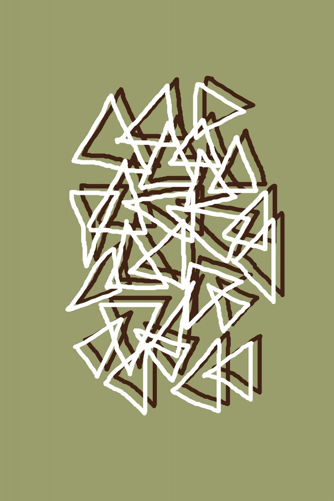 Triângulos verdes dinâmicos de Christina Sillen
