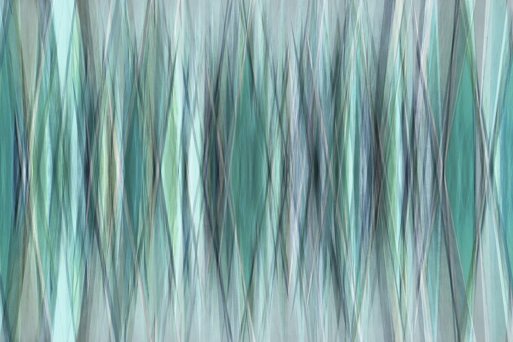 Linhas ondulantes em azul-petróleo de Christina Sillen