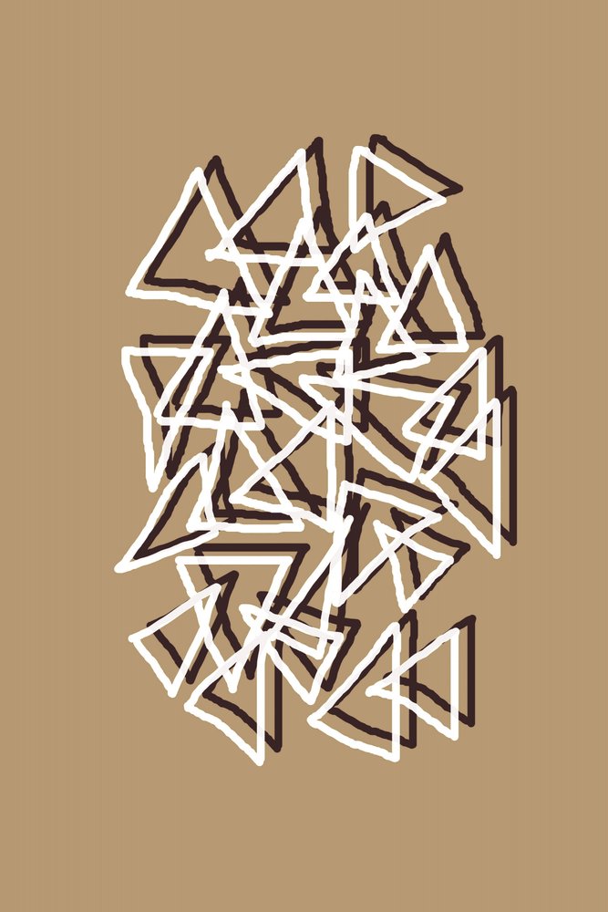 Triângulos geométricos sobrepostos de Christina Sillen
