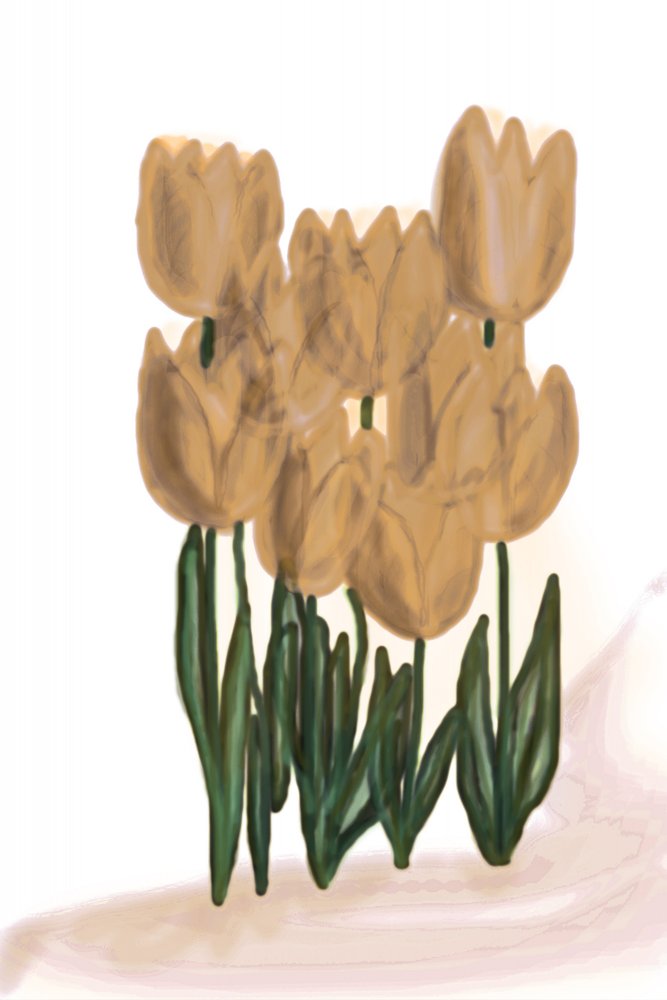 Tulipas em bege suave de Christina Sillen