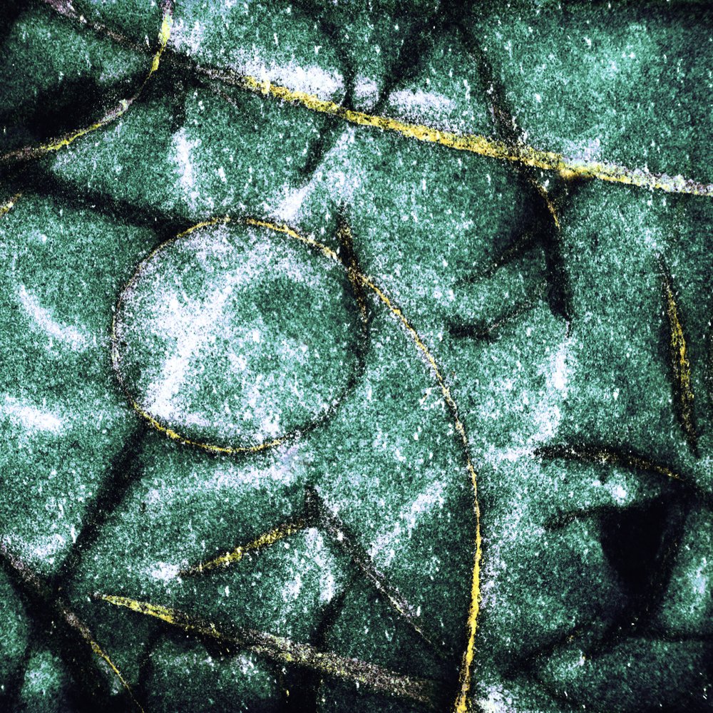 Círculos verdes texturados de Christina Sillen