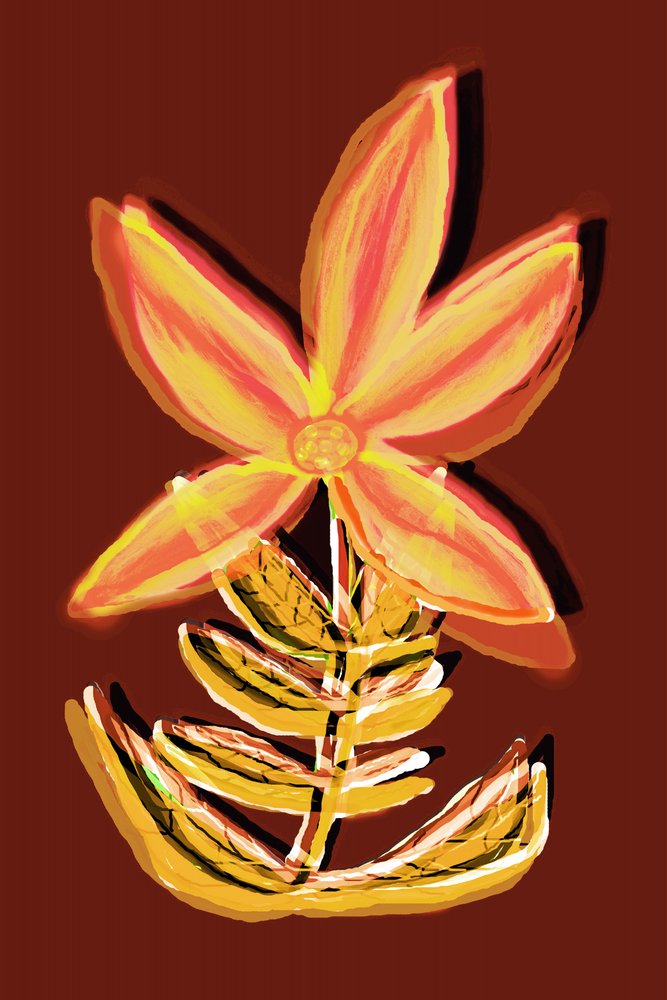 Flor abstrata vibrante de Christina Sillen