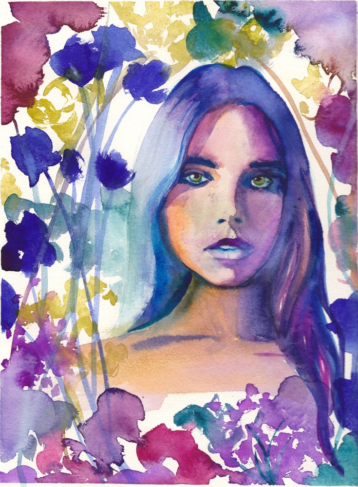 Mulher Floral Sonhadora de Christine Lindstrom