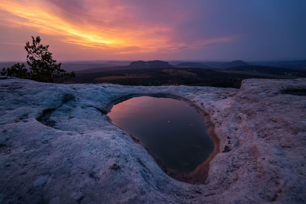 Reflexo dramático do pôr-do-sol de Christoph Schaarschmidt