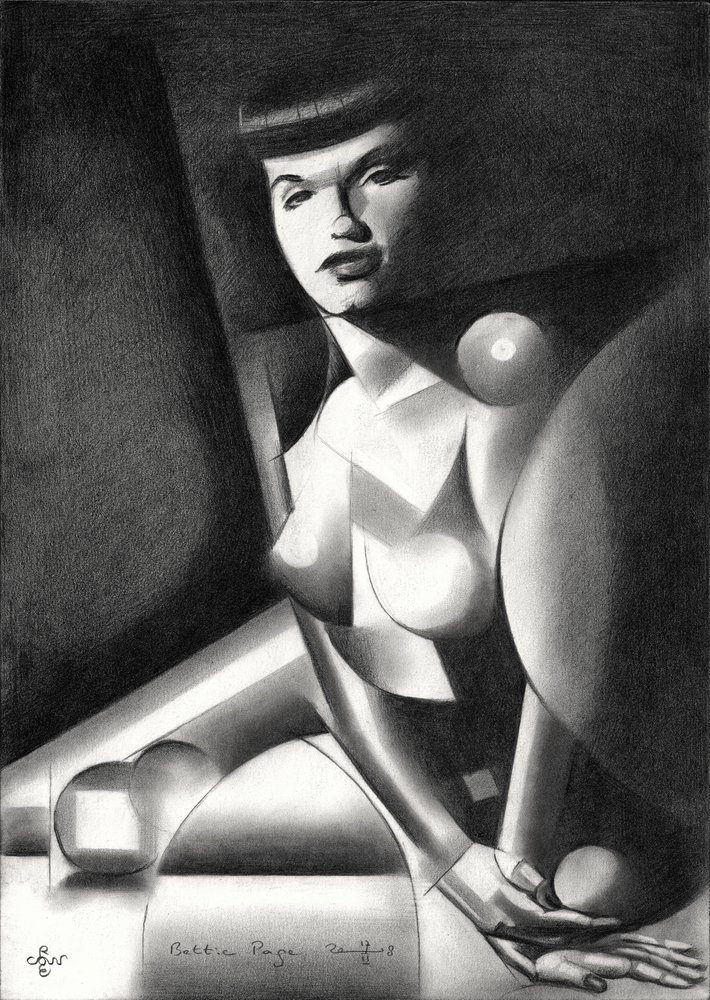 Mulher cubista sedutora de Corné Akkers