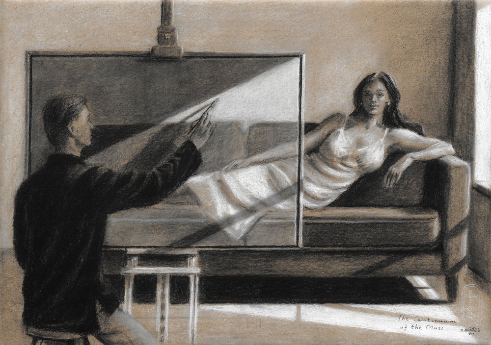 Artista e modelo de Corné Akkers