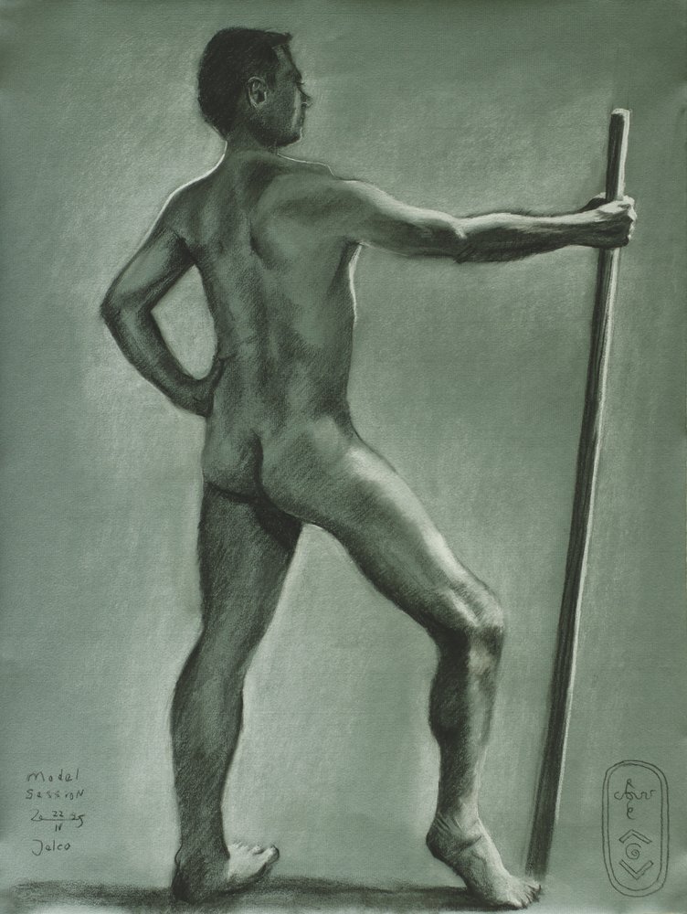 Estudo de uma figura masculina clássica de Corné Akkers