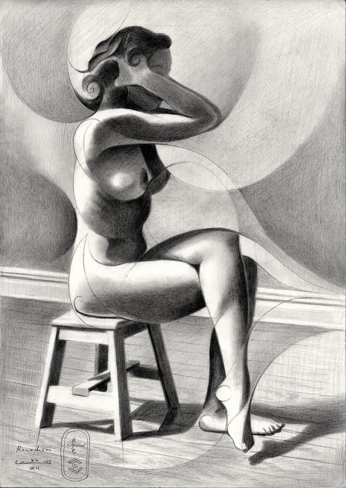 Esboço de uma figura elegante de Corné Akkers