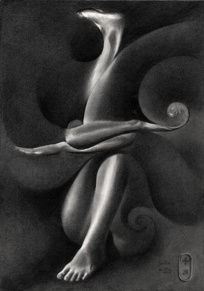 Figura surrealista elegante de Corné Akkers