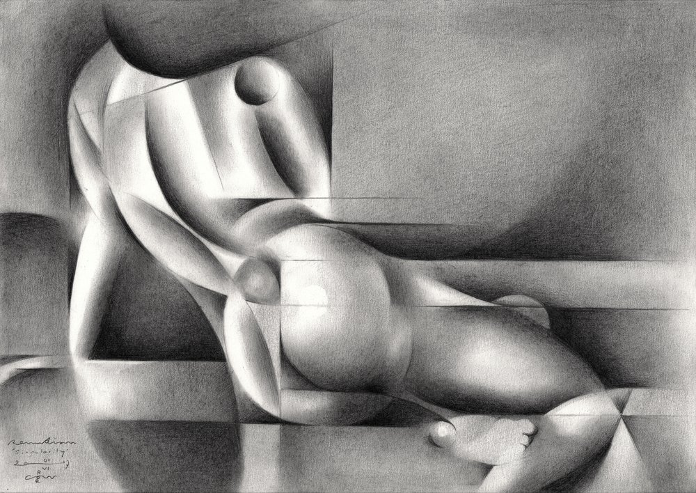 Figura nua geométrica de Corné Akkers