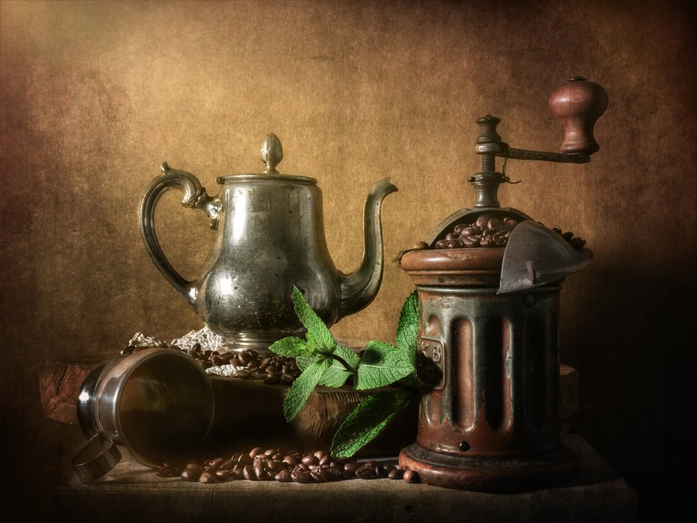 Bule rústico com moedor de café de Cristiano Giani