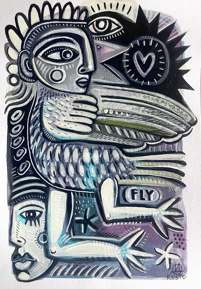 Figura abstrata em voo de Daia Kusto