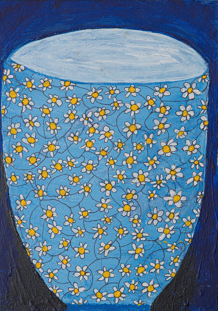 Vaso Blue Daisy de Dale Hefer & Family