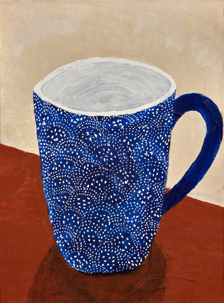 Caneca com padrão azul de Dale Hefer & Family